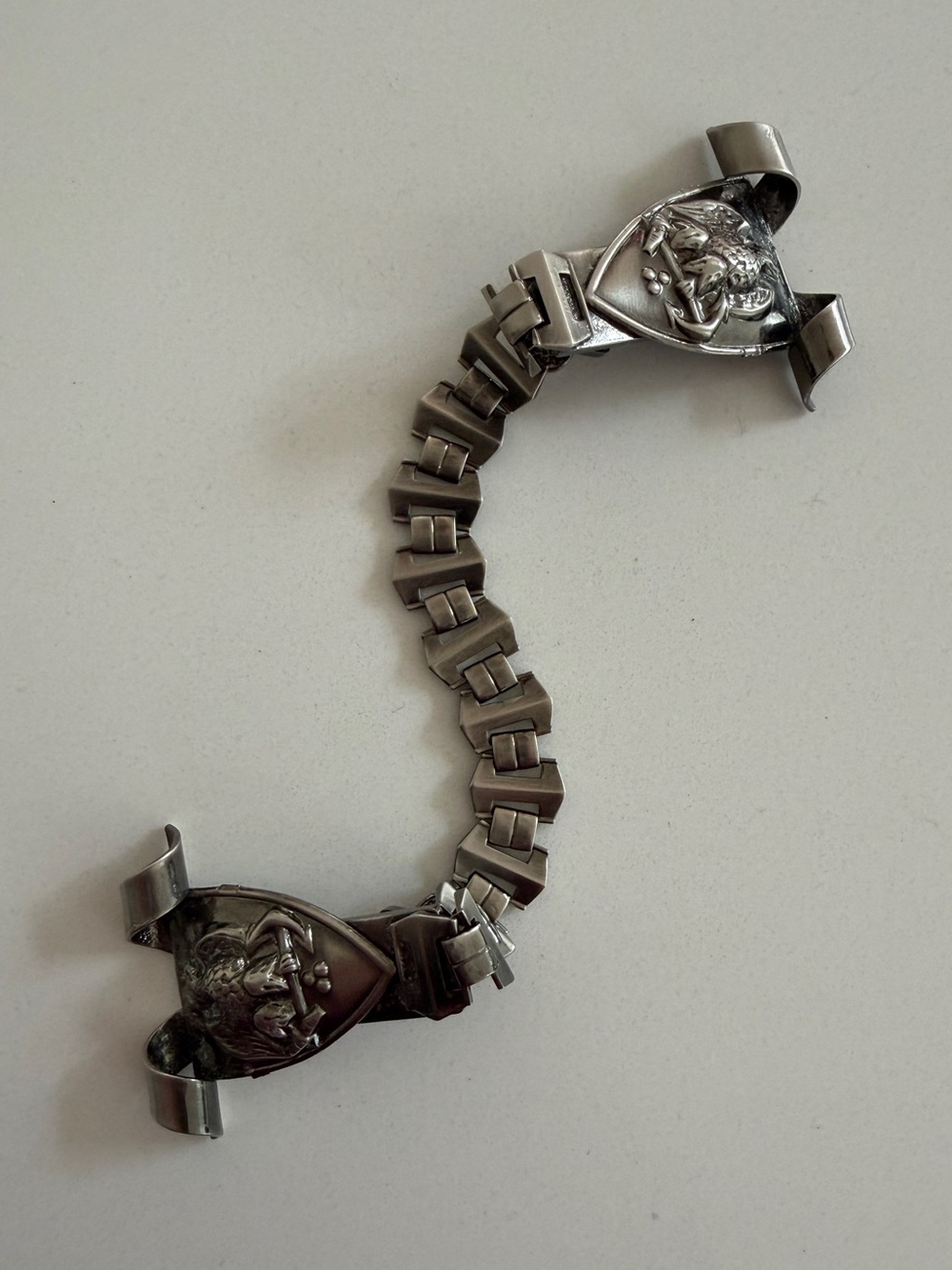 VINTAGE Sweater Cardigan Clasp Clip Eagle Pewter Tone Metal Steampunk Victorian